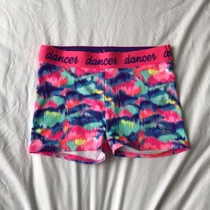 Girls colorful athletic shorts